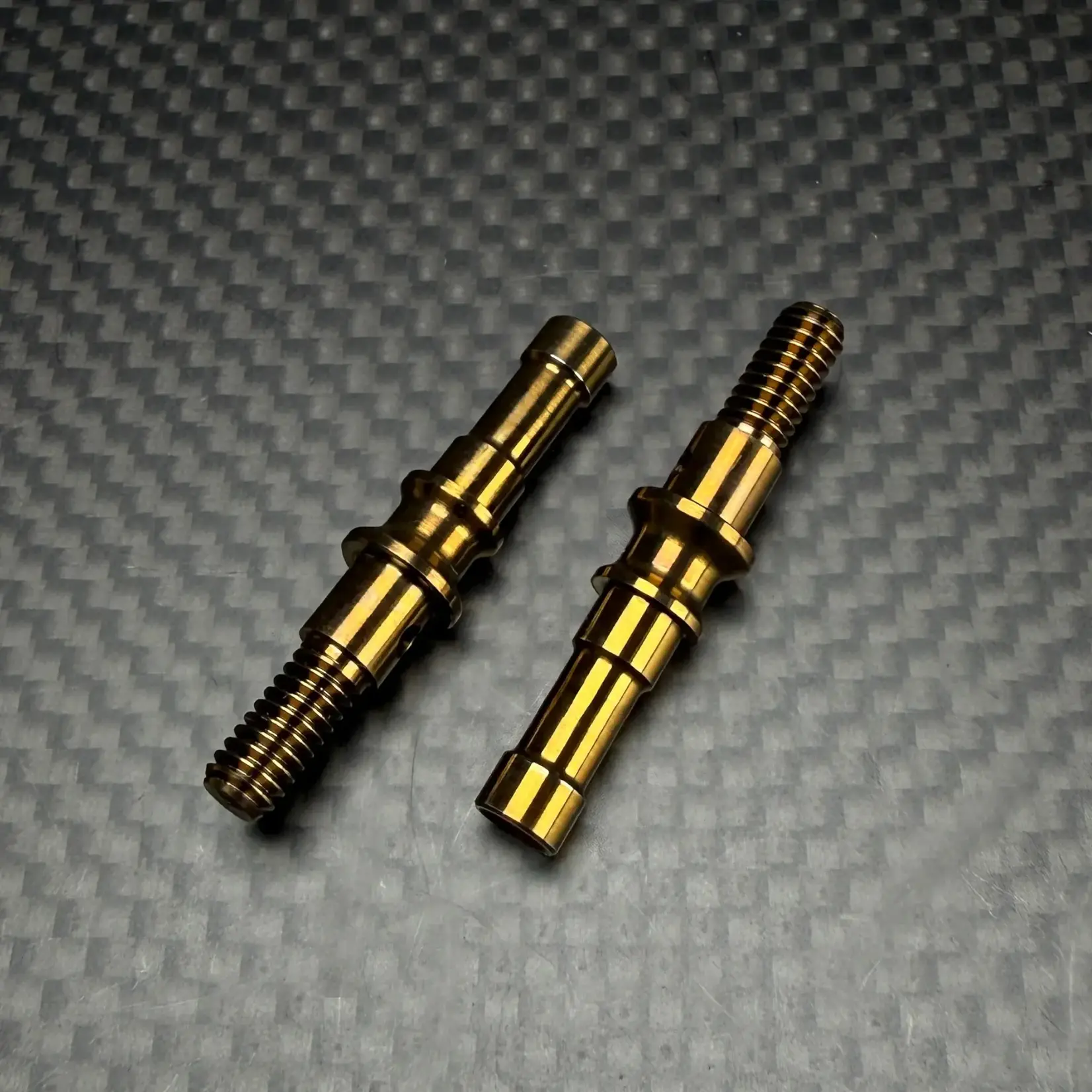 R1 R1-900316-BR R1WURKS (Compatible with RC10) Titanium Hex Adapter Axles, Front