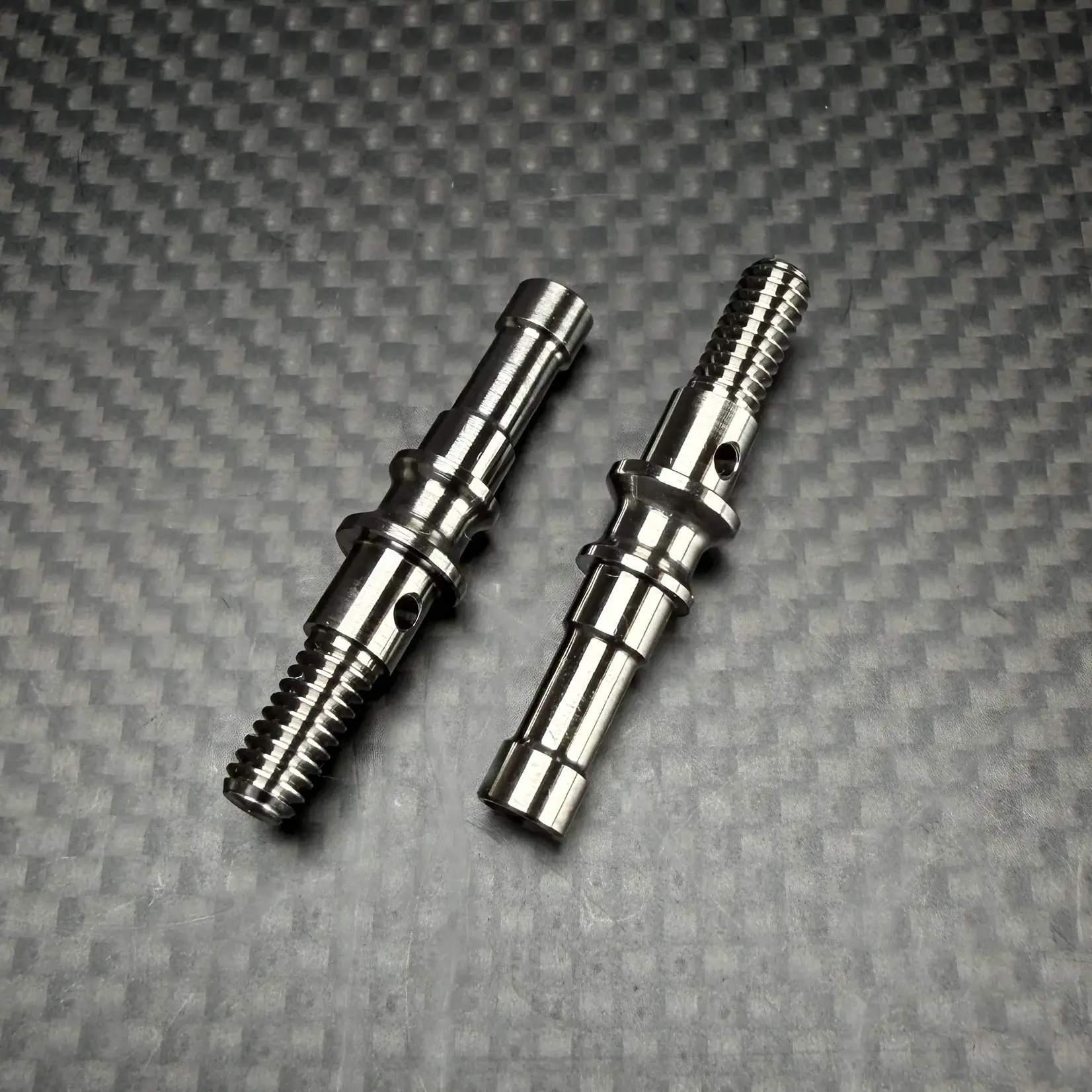 R1 R1-900316-S R1WURKS (Compatible with RC10) Titanium Hex Adapter Axles, Front