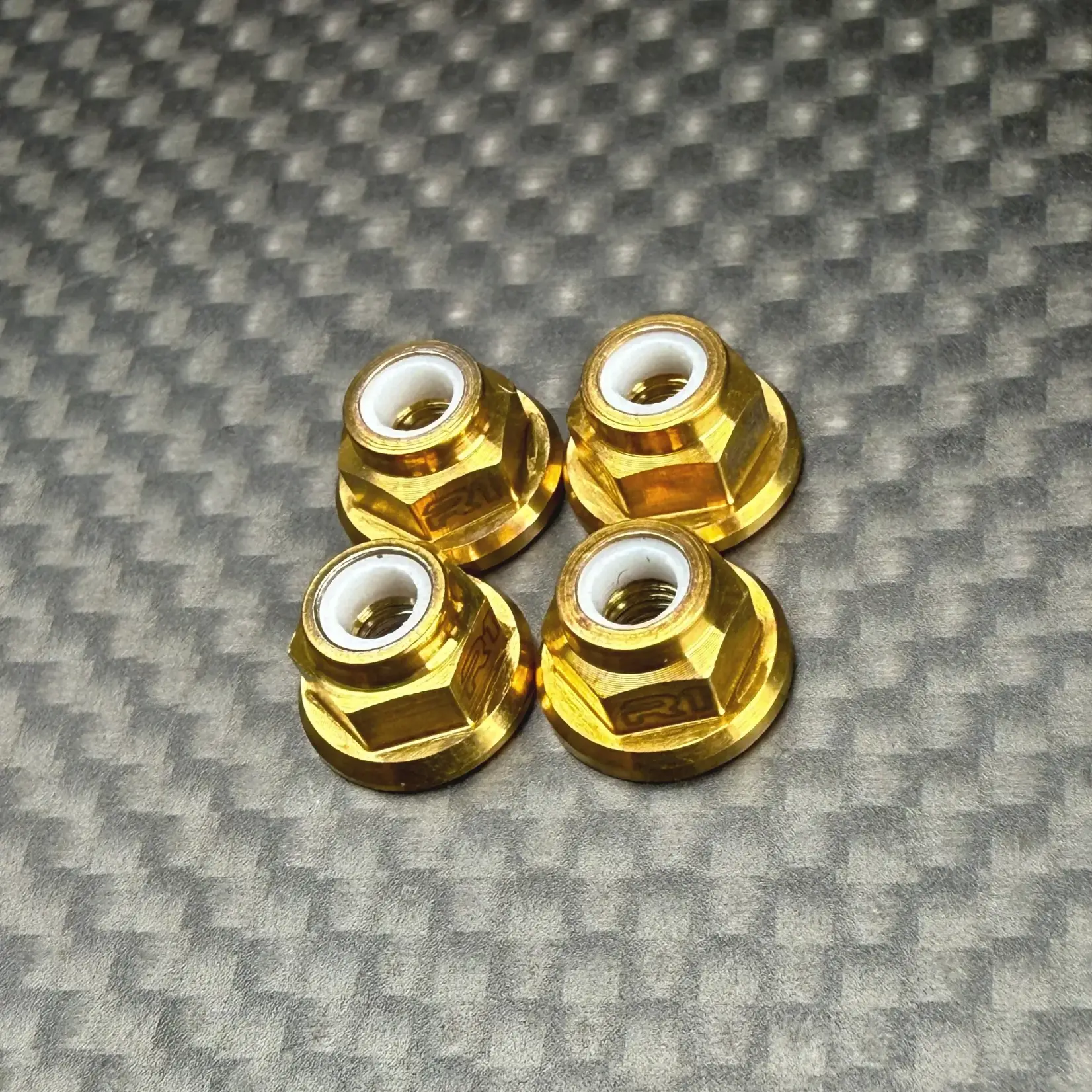 R1 R1-900016-FBR R1WURKS Titanium M3 Flange Locknuts Bronze