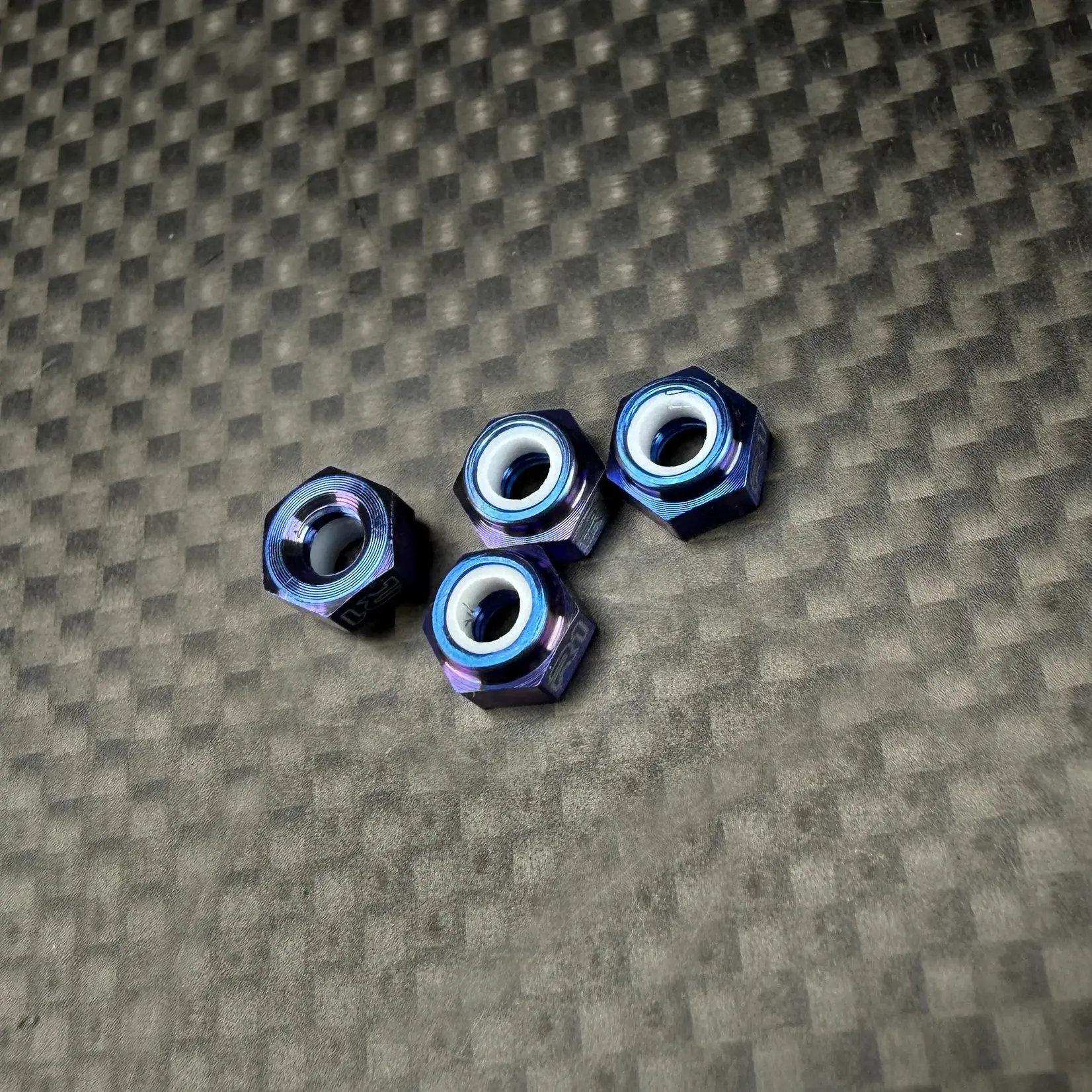 R1 R1-900016-B R1WURKS Titanium M3 Locknuts Blue