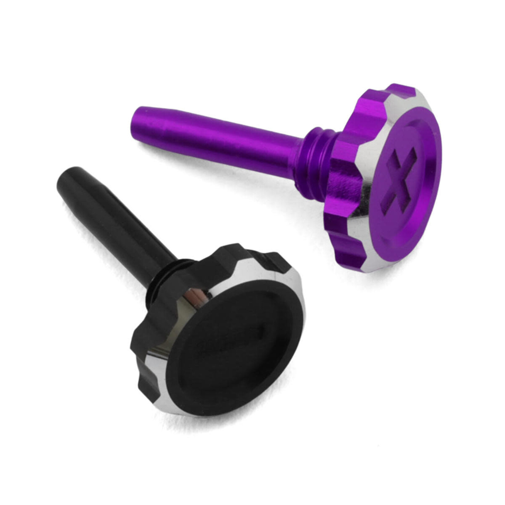 1UP 1UP19493 1UP Racing "Lockdown" Adjustable Bullet Plug Grips (Purple/Black)
