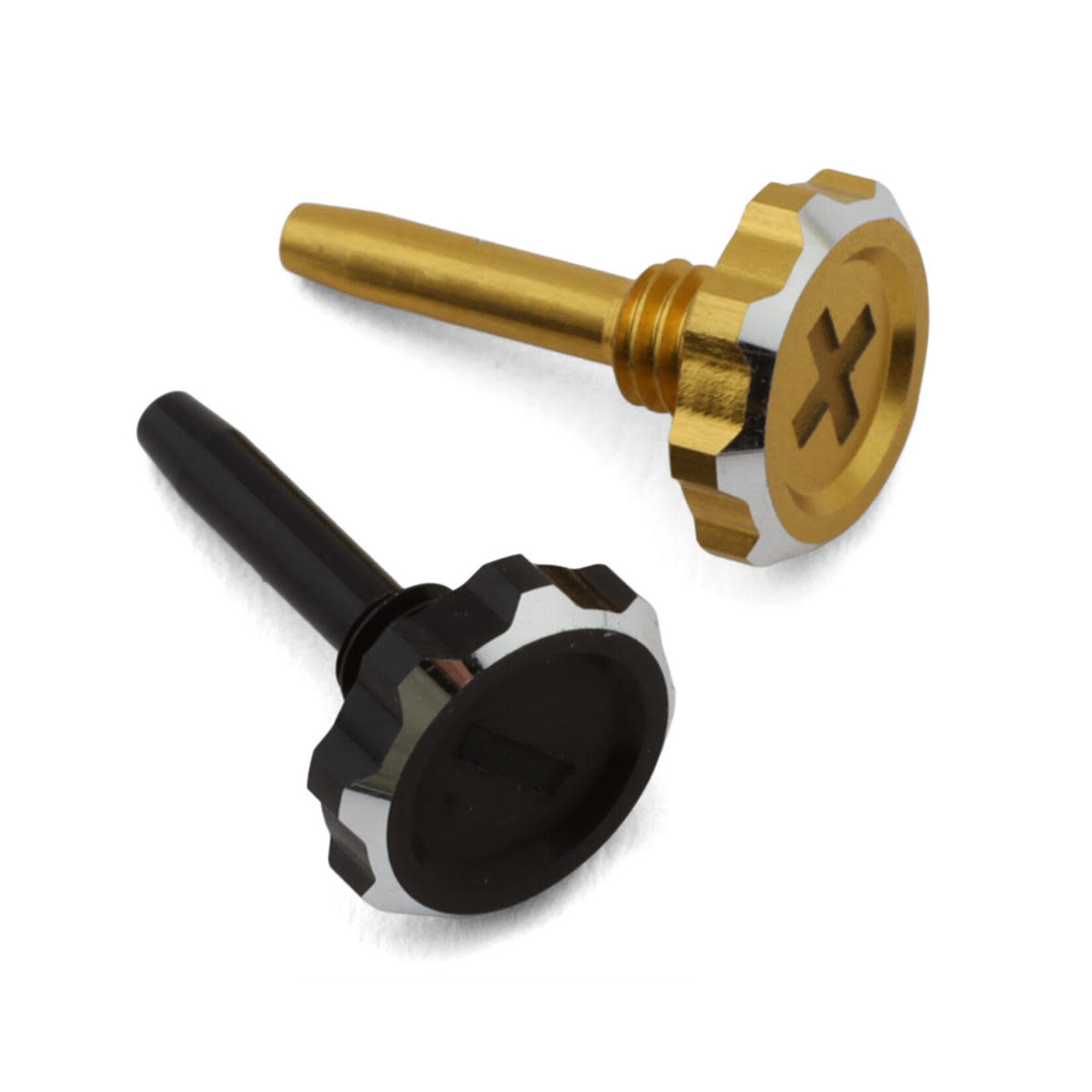 1UP 1UP19497 1UP Racing "Lockdown" Adjustable Bullet Plug Grips (Gold/Black)