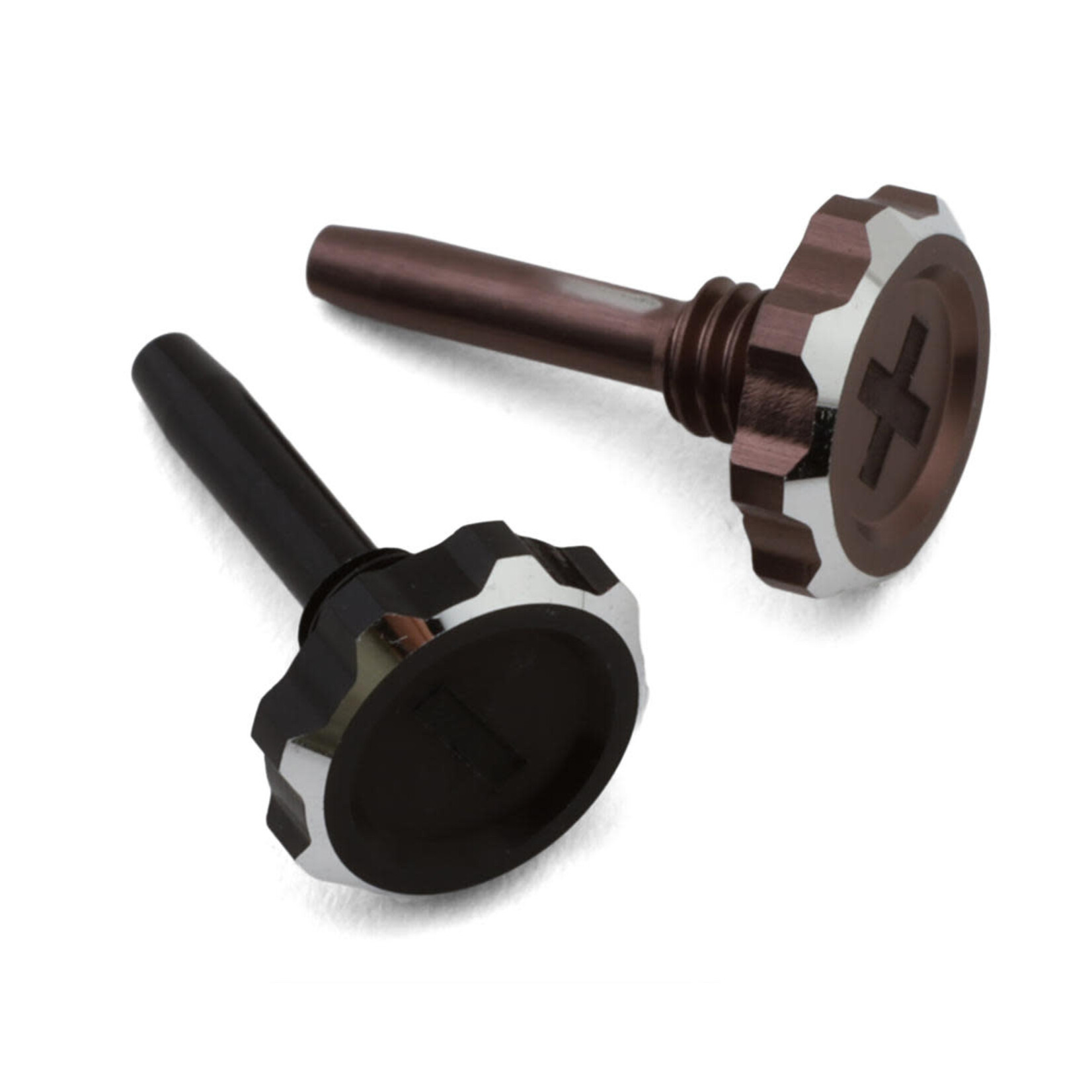 1UP 1UP19499 1UP Racing "Lockdown" Adjustable Bullet Plug Grips (Gunmetal/Black)