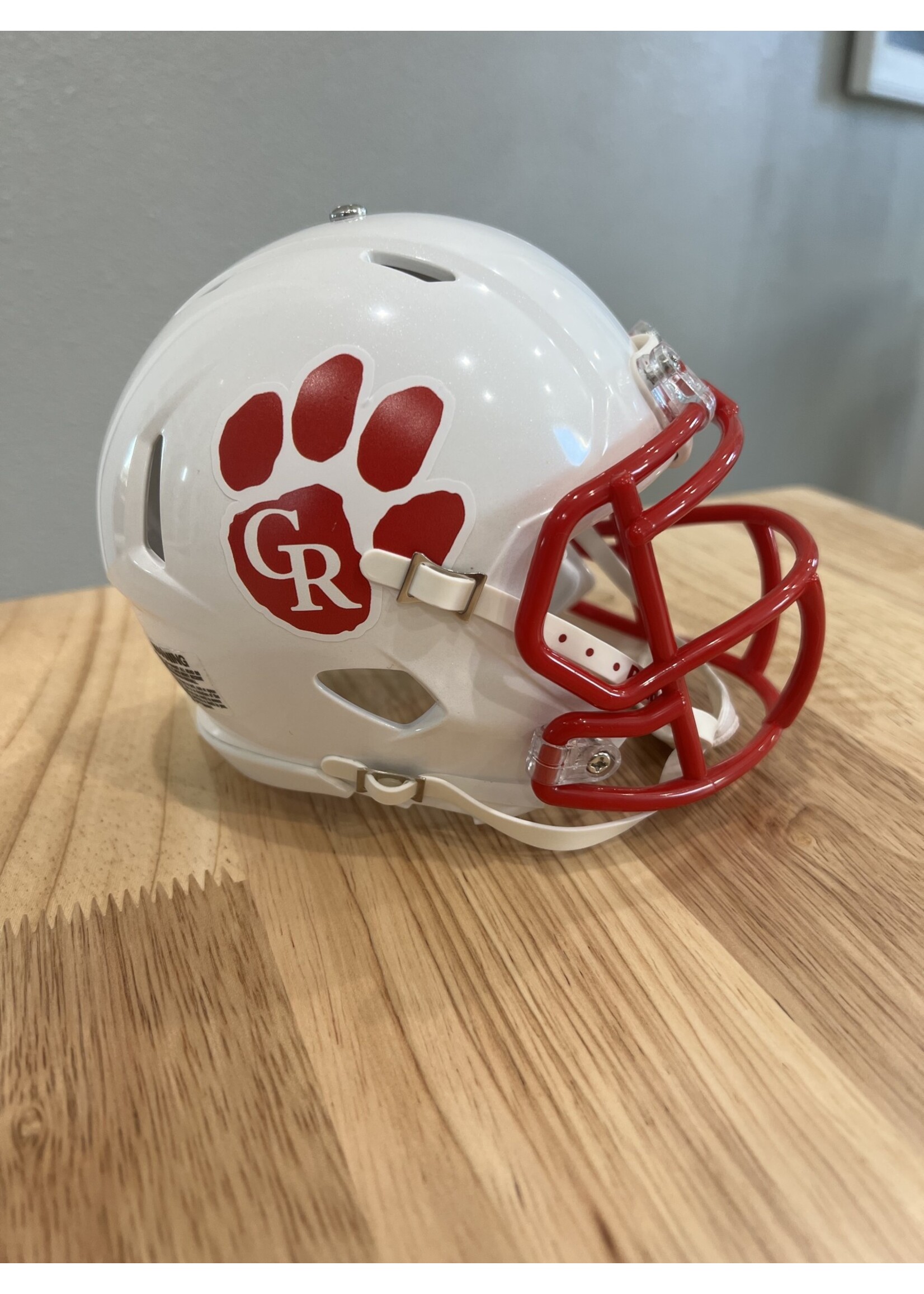 White cowbell helmet