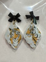 Tiger Earrings with bow