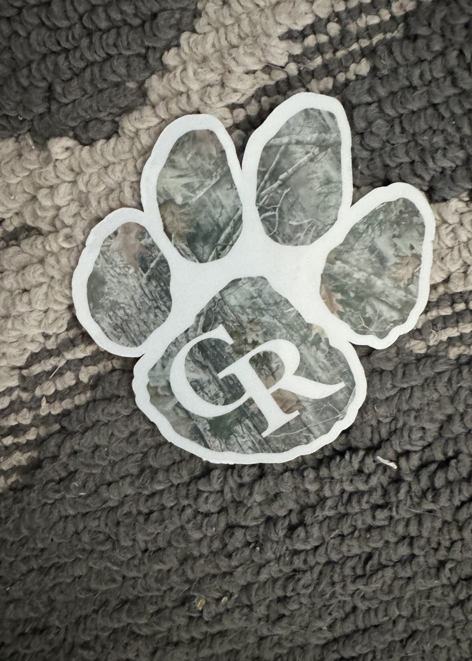 Camo Paw Decal