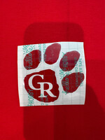Large Red Paw Decal