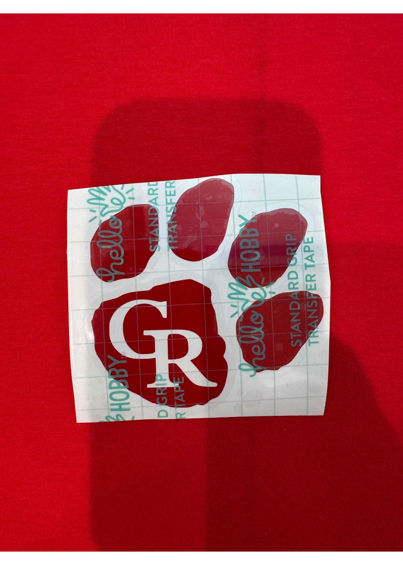 Large Red Paw Decal