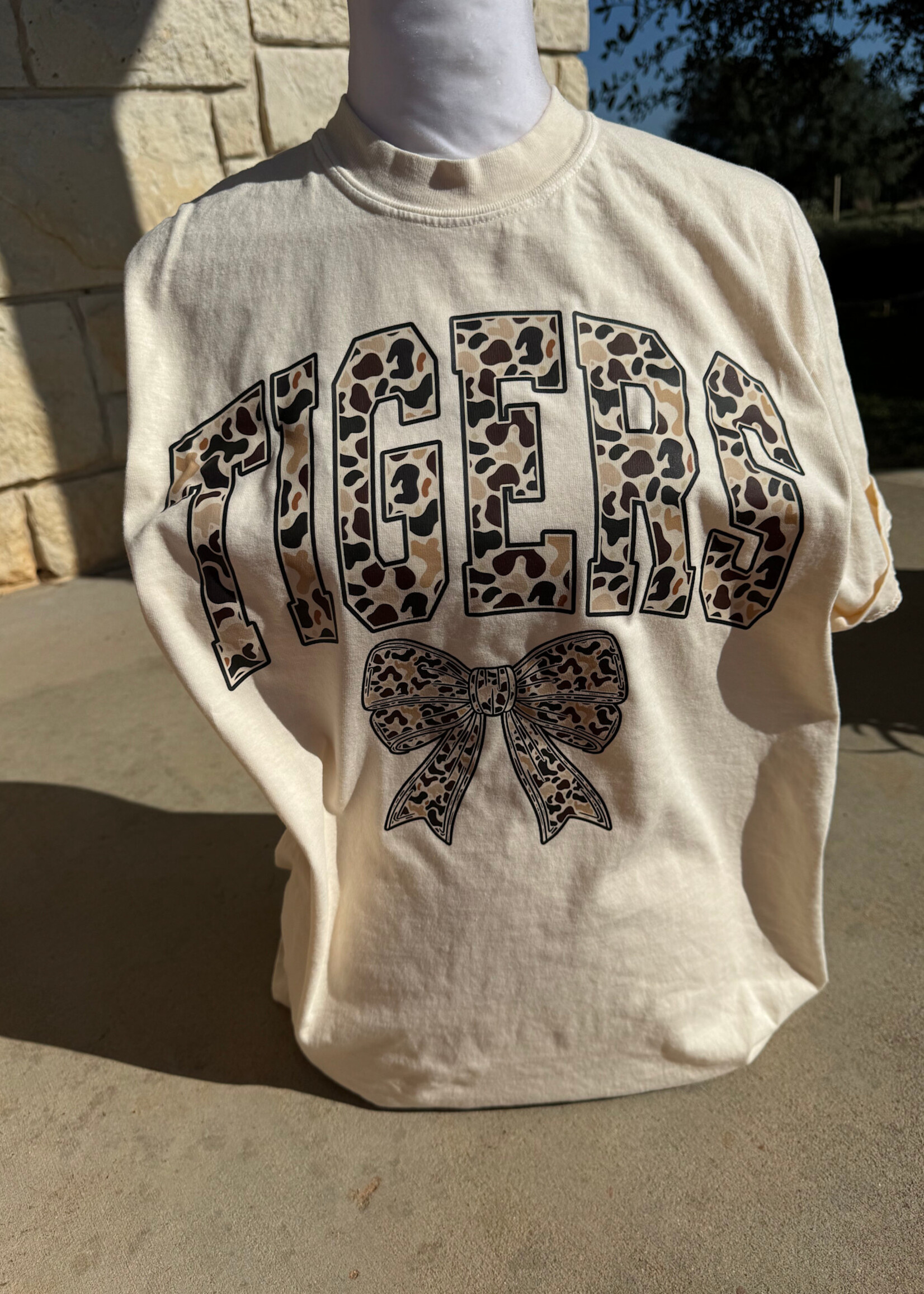Comfort Color Camo Tigers with bow