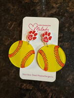 Softball Stud Dangles