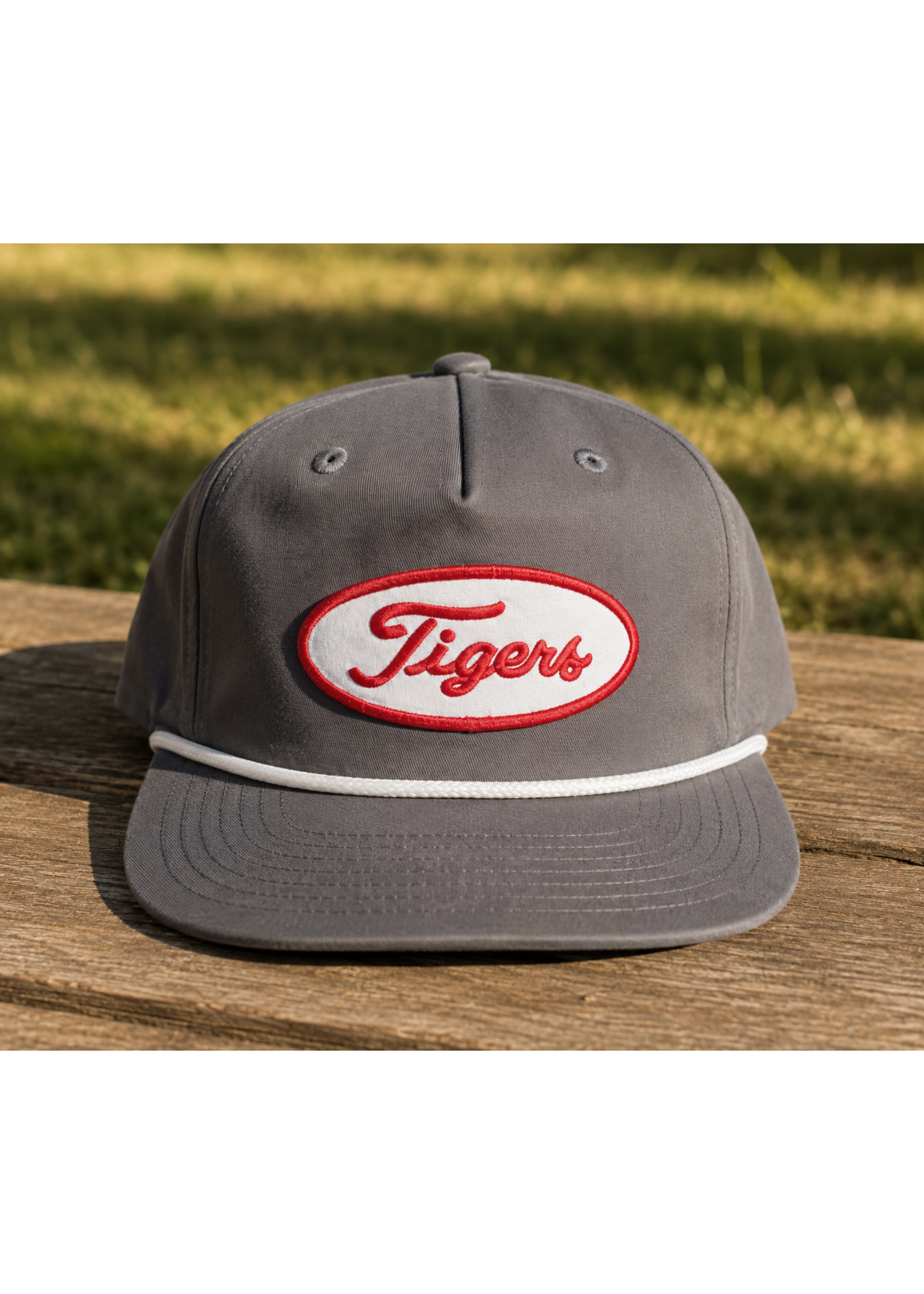 Gray Rope Tigers Script Hat