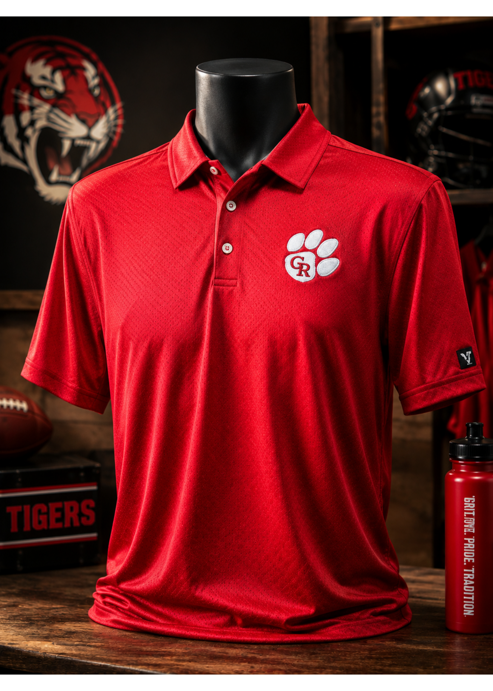 Red Performance Polo