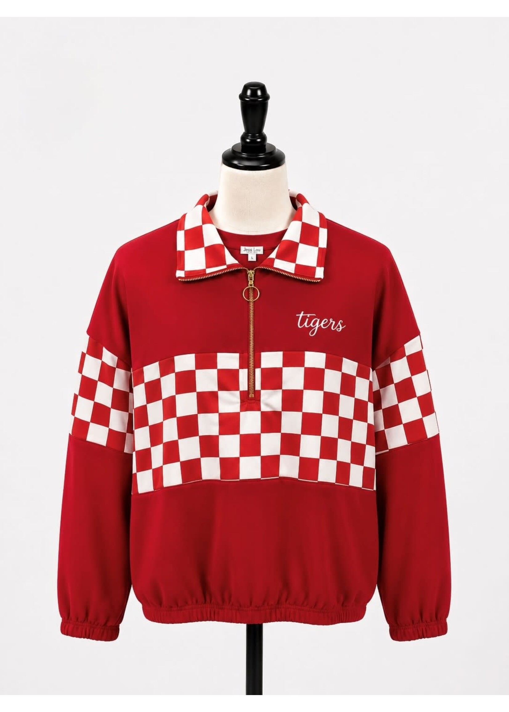 Red Checkered Pullover