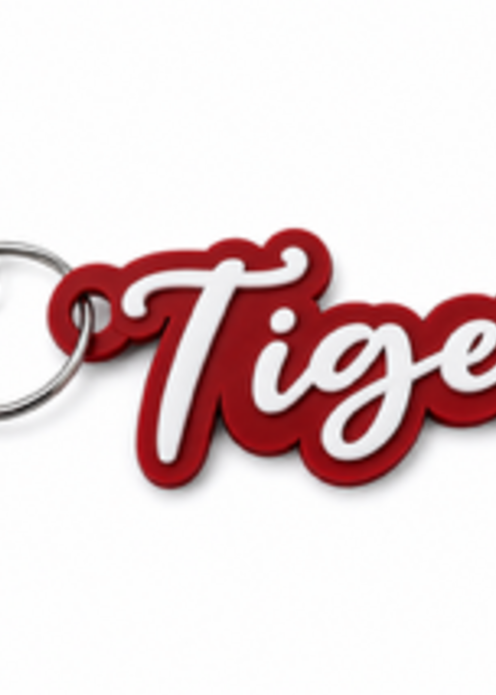 Tigers Script Keychain