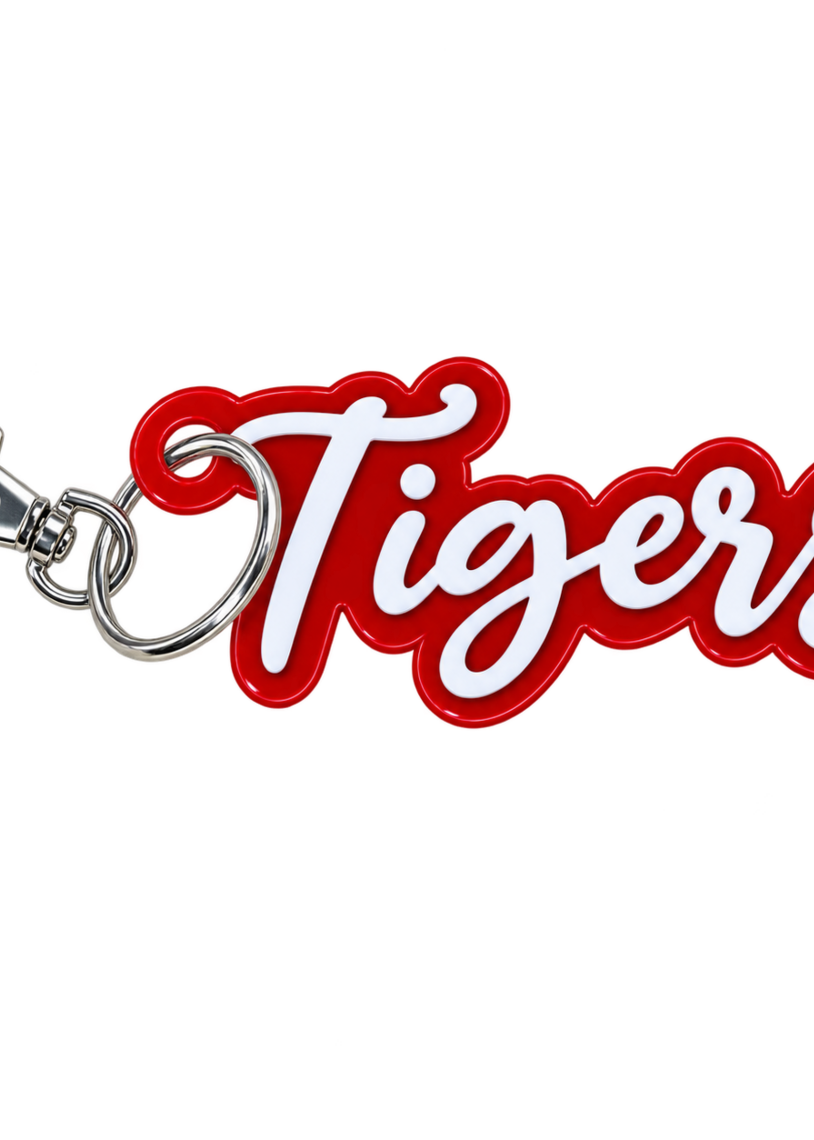 Tigers Script Keychain