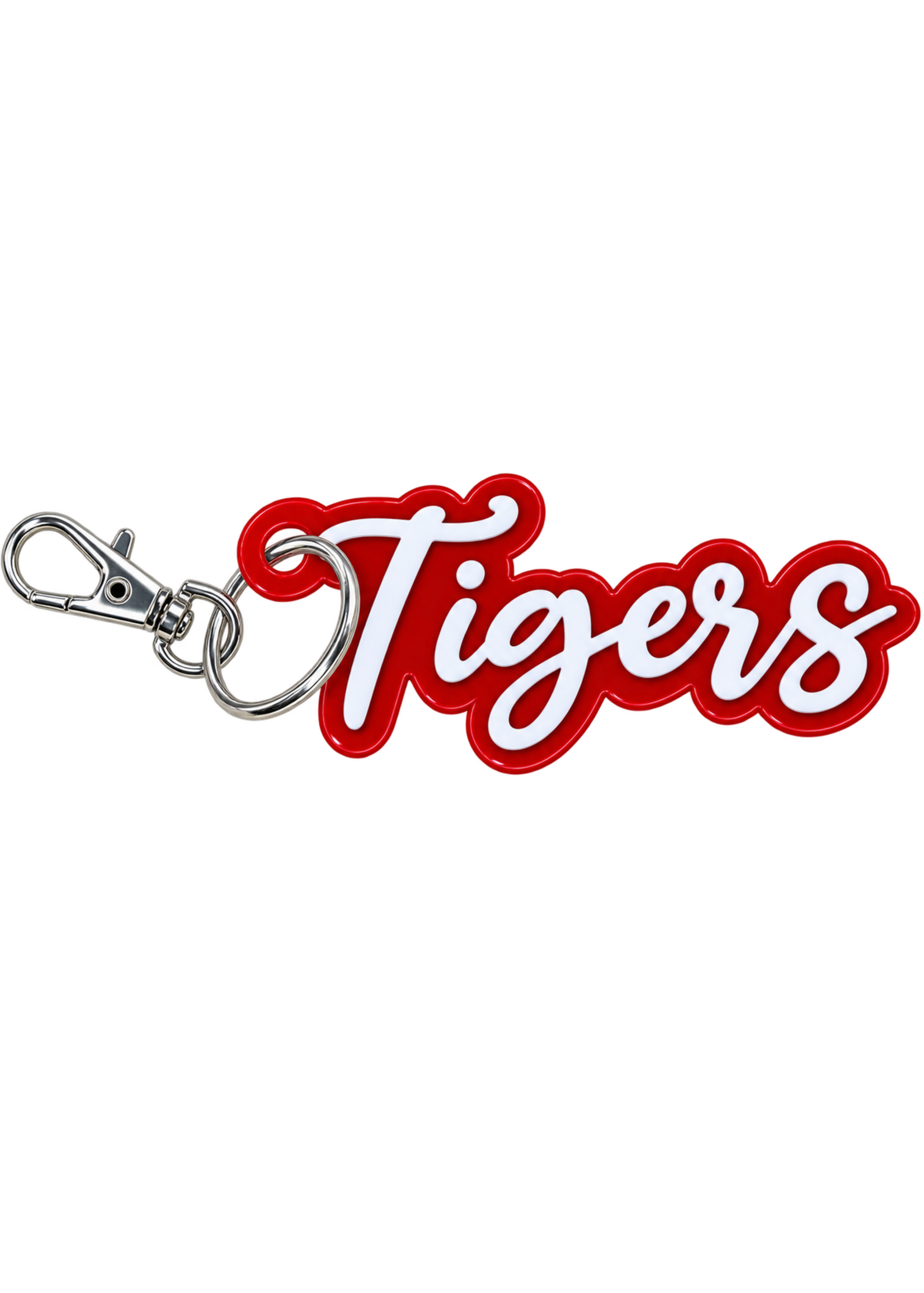 Tigers Script Keychain