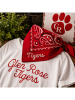 Red Embroidered Bandana