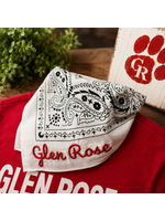 White Embroidered Bandana