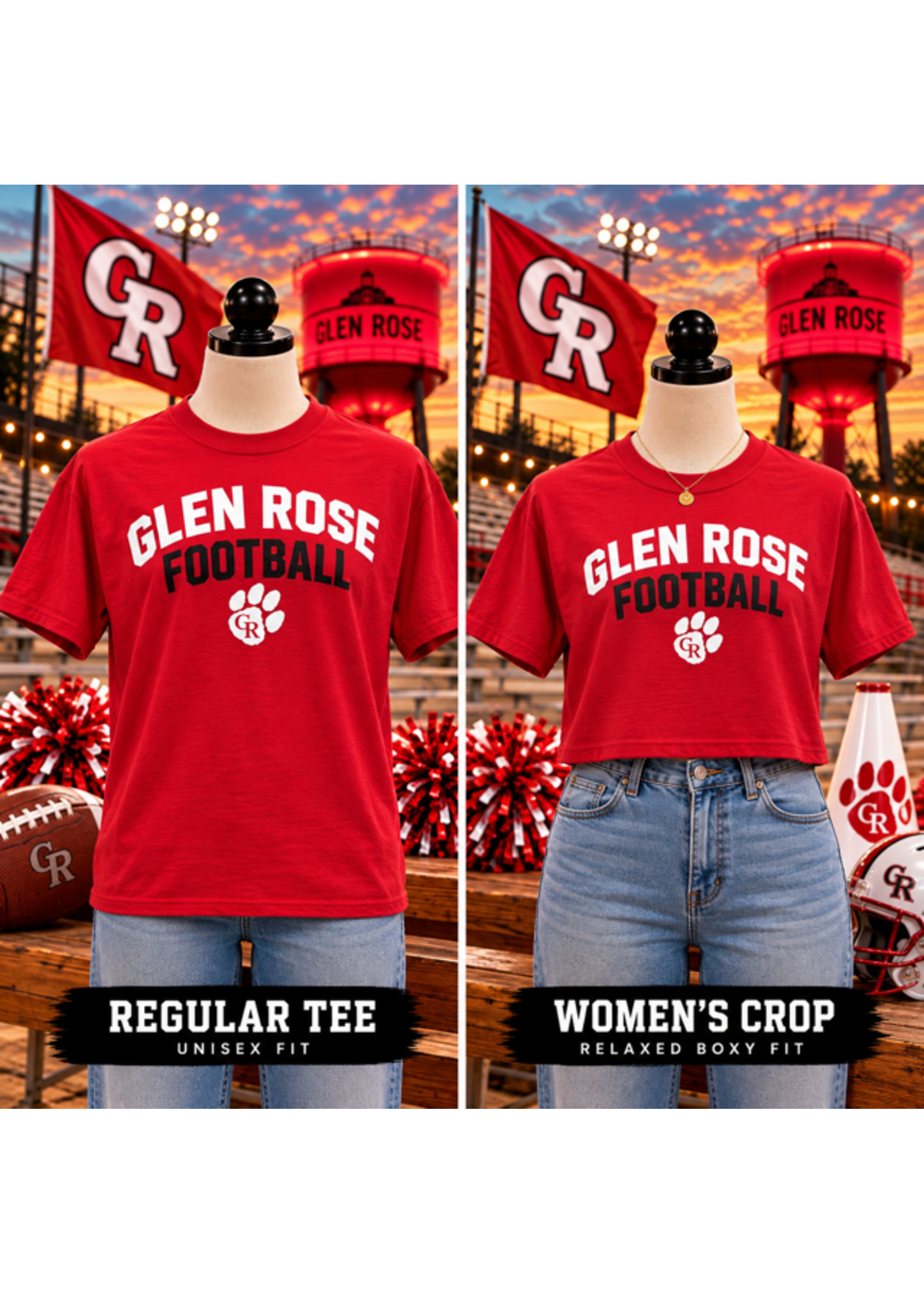 Red GR Fball Tee