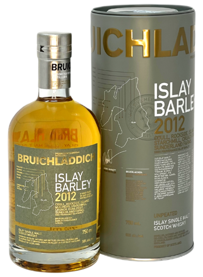 2012 Bruichladdich Islay Barley Unpeated Single Malt Scotch Whisky, Islay, Scotland