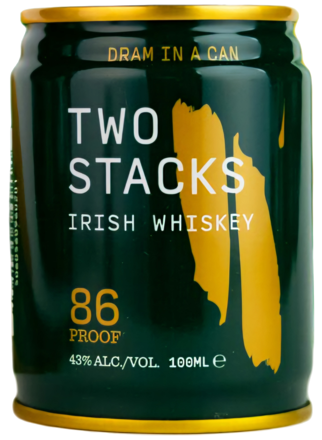 Two Stacks Irish Whiskey Dram in a Can 4 x100ml  Pack