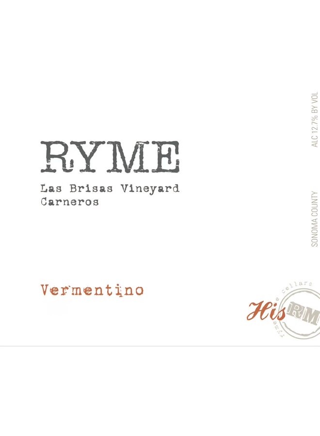 2013/15 Rhyme Cellars His&Hers Vermentino Las Brisas Vineyard Carneros