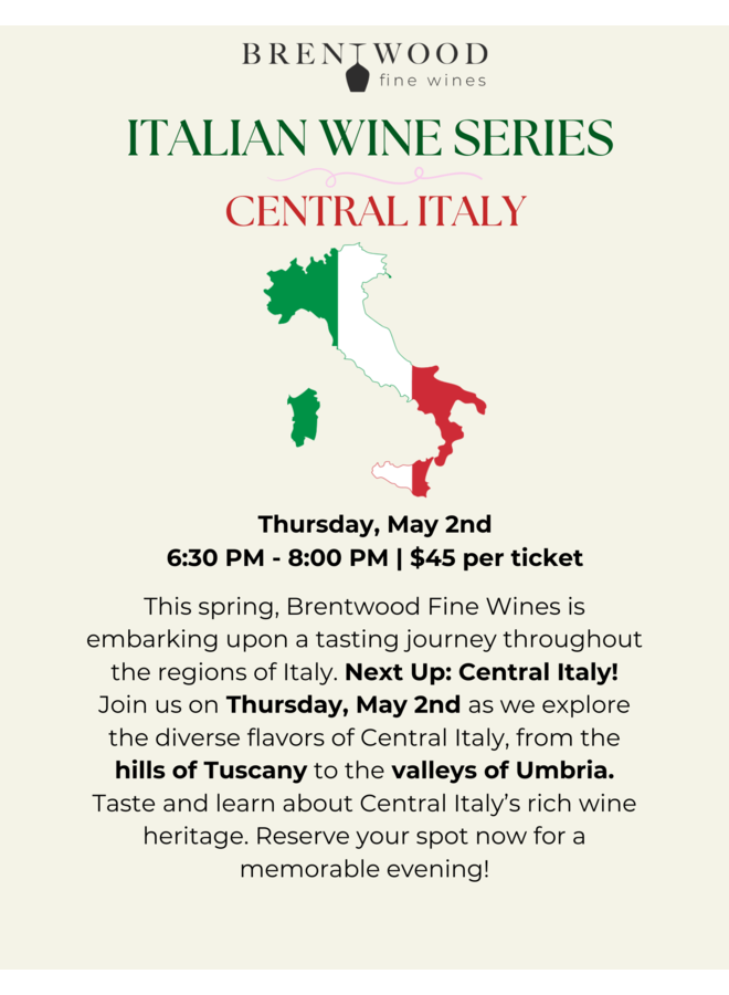 Central Italy Wine Tasting