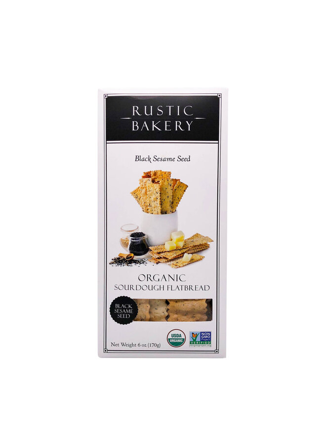 Rustic Bakery Organic Sourdough Flatbread Black Sesame
