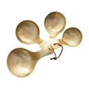Brass Scoops with Leather Tie