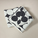 Large Dot Eco-Throw Blanket Charcoal/Milk