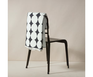 Large Dot Eco Throw Blanket Charcoal Milk The Phinery