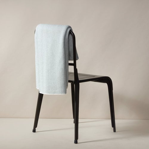 Herringbone Eco-Throw Blanket Aluminum