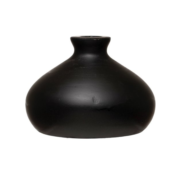 Decorative Black Paulownia Wood Vase