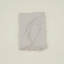 Simple Linen Throw Blanket Light Gray