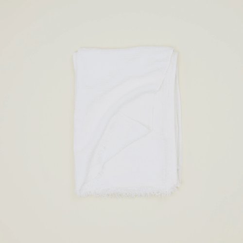 Simple Linen Throw Blanket White