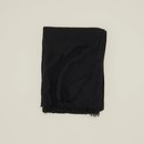 Simple Linen Throw Blanket Black