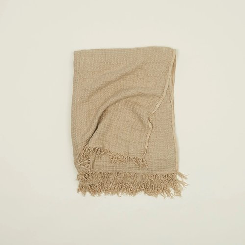 Simple Linen Throw Blanket Flax