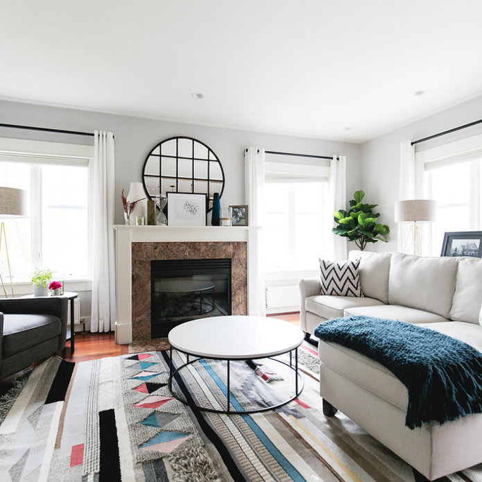 Colorful and Cozy Family Room