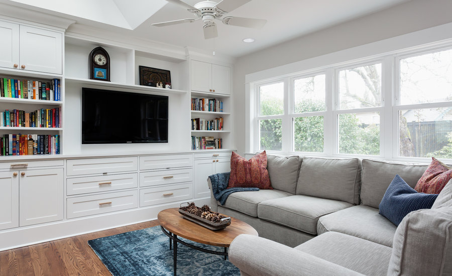 Green Lake Family Room with Custom Built-Ins