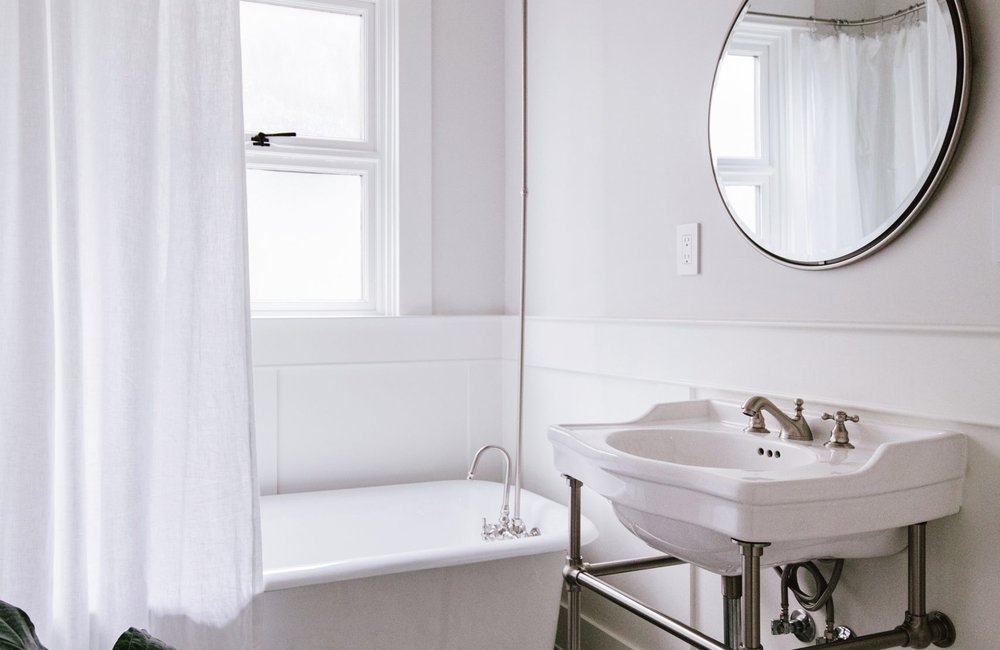 Claw Foot Vintage Tub Guest Bathroom