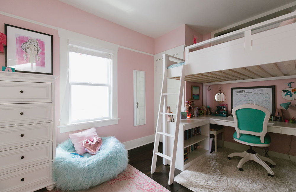 Pink & Teal Girls Bedroom Suite