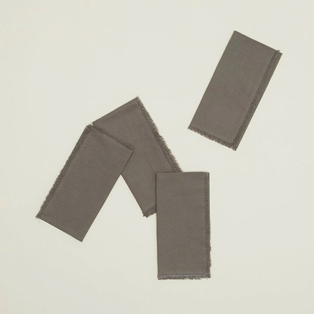 Essential Dinner Napkins - Dark Gray, Set of 4