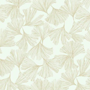 Ginkgo Toss, White - Wallpaper Sample