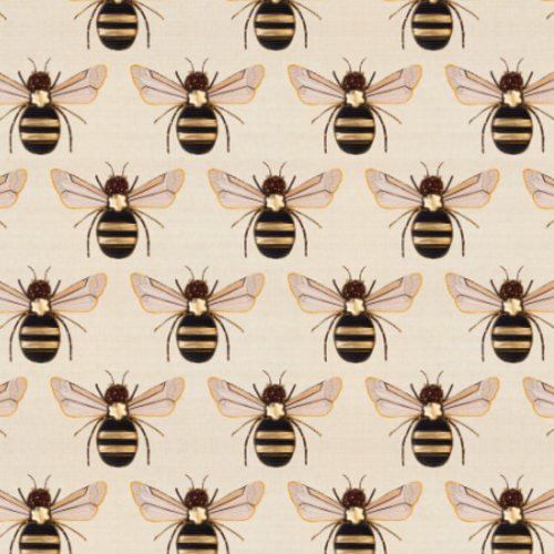Golden Bee Embroidery - Wallpaper Sample