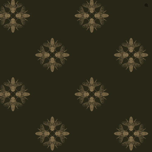 Honey Bee, Gold/Black - Wallpaper Sample