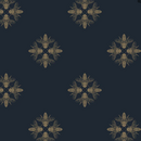 Honey Bee, Gold/Navy - Wallpaper Sample