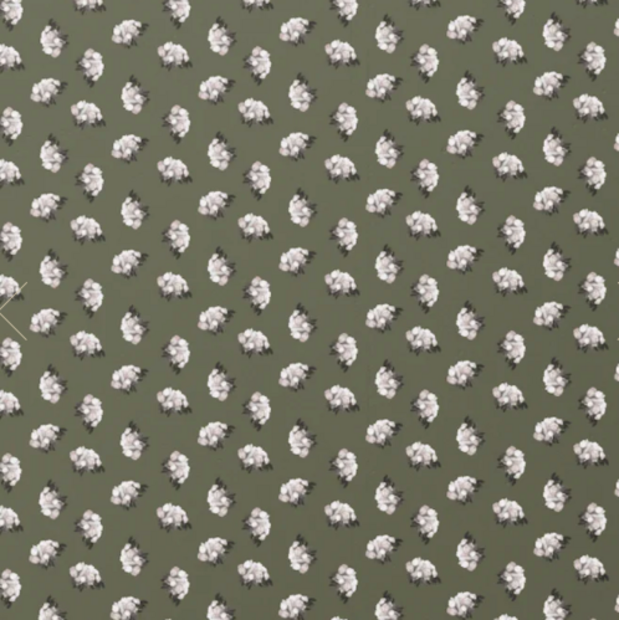 Peonies Ditsy, Loden - Wallpaper Sample