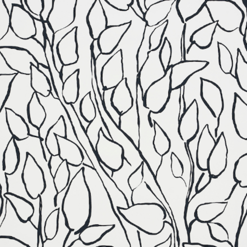 Solandra Vine, Black - Wallpaper Sample