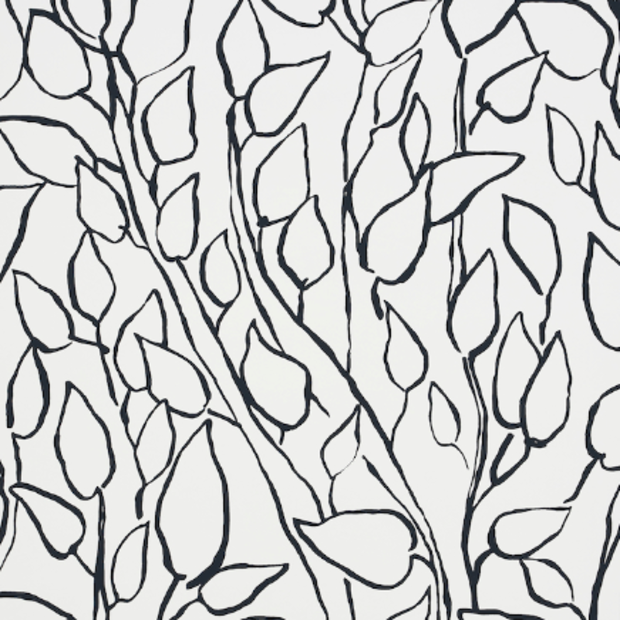 Solandra Vine, Black - Wallpaper Sample