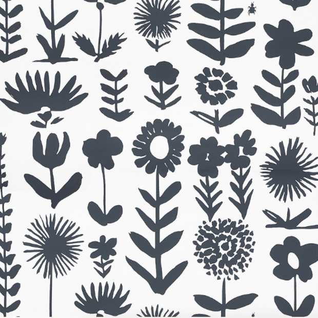 Wild Things, Black - Wallpaper Sample